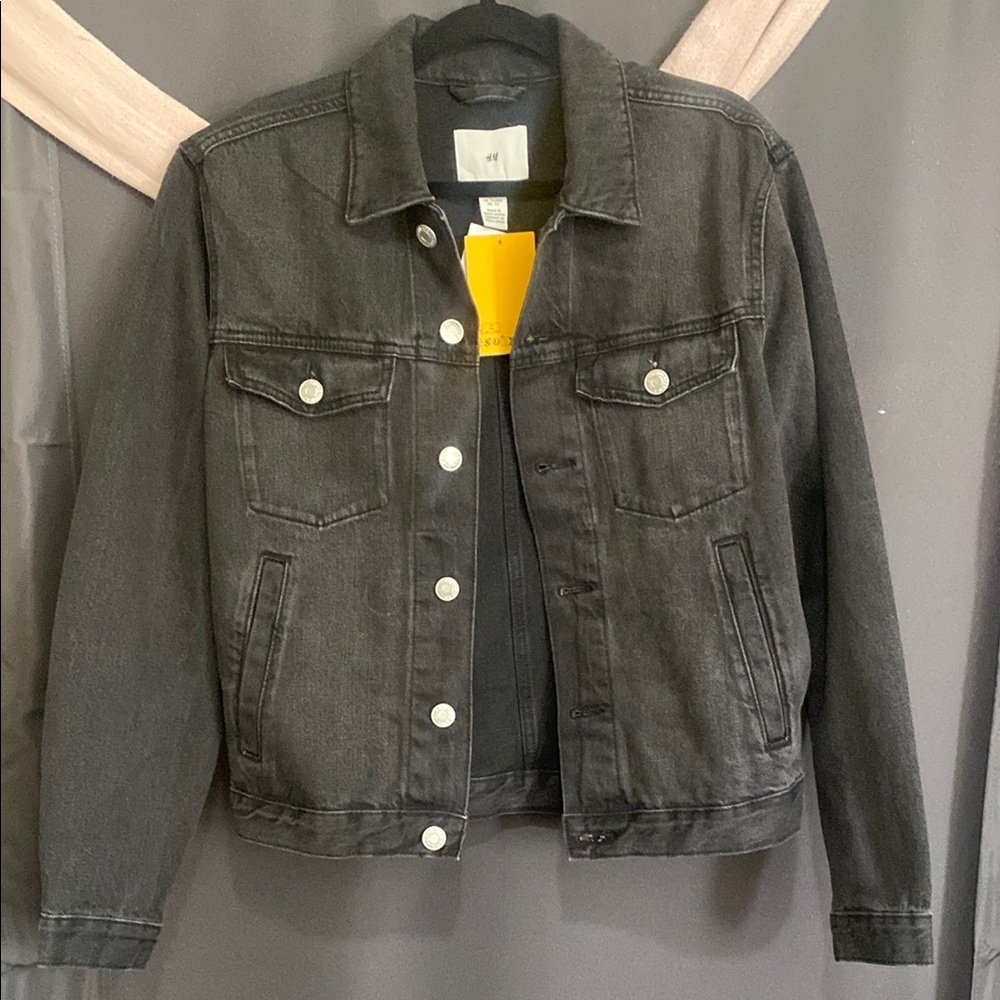H&M Black Denim Mens Jacket